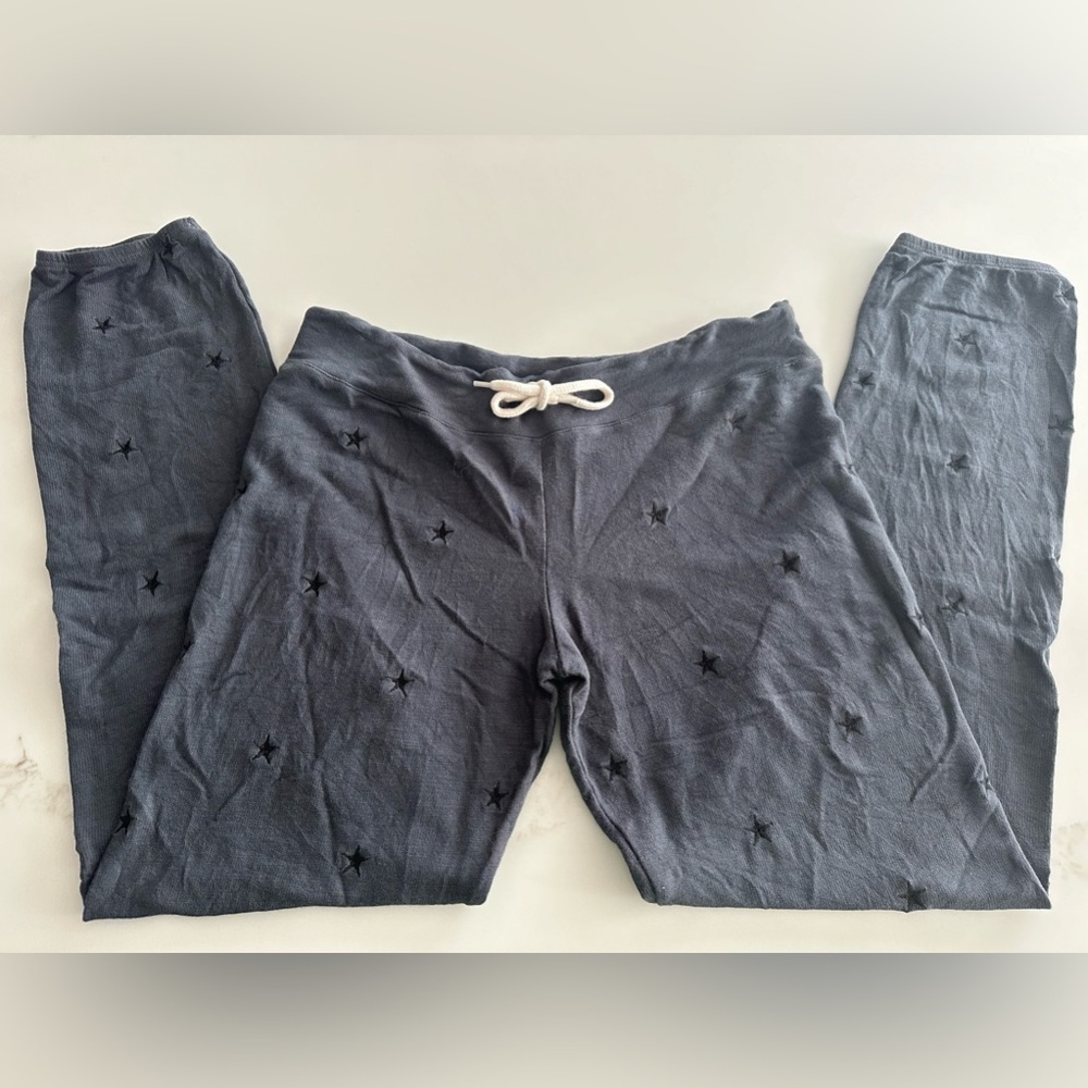 MONROW Star embroidered sweatpants . Small , Never worn but washed .